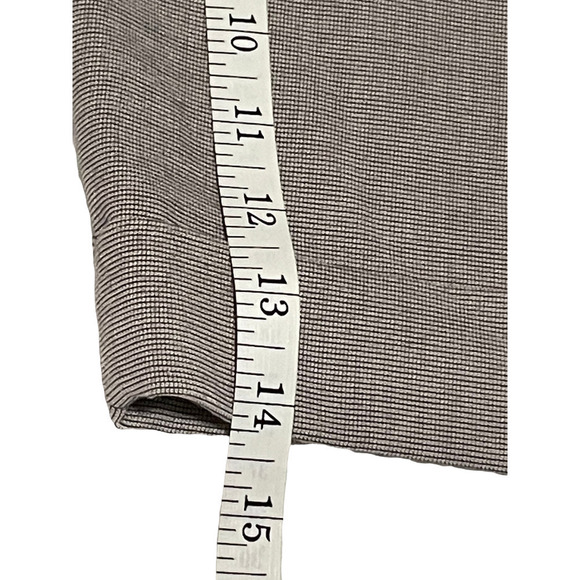 Worthington Short Modern Fit Women's Size 18 Tan Checked Cuffed Bermuda - Picture 6 of 10